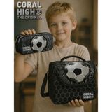 Coral High Futbol Desenli Iki Bölmeli Kalem Çantası ve Thermo Beslenme Çantası