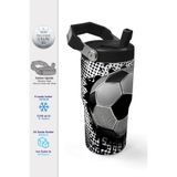 Coral High Futbol Desenli Katlanır Ağızlıklı Çelik Termos 600 ml 38922
