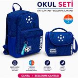 Coral High Futbol Desenli Lacivert Sırt Çantası 23697+THERMO Beslenme Çantası 22797