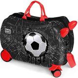 Coral High Futbol Desenli Otur-Çek Valiz - Renkli