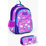 Coral High GOSET0223404 - İlköğretim Kids Mor Açık Pembe Unicorn Desenli 2'li Okul Çanta Seti
