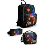 Coral High Gri Basketbol Desenli 3’lü Okul Çanta Seti SET0123643