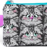 Coral High Gri Kedi Desenli Bozuk Para Çantası 21907