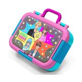 Coral High Gri Mavi Pembe Anime Desenli Kız Çocuk Paslanmaz Çelik Beslenme/Yemek Kabı - 39249