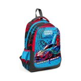 Coral High Gri Mavi Yaris Arabasi Desenli Erkek Cocuk Ilkokul Cantasi Ve Gunluk Sirt Cantasi