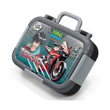 Coral High Gri Nefti Anime Motorsiklet Desenli Erkek Çocuk Paslanmaz Çelik Beslenme/Yemek Kabı - 39272