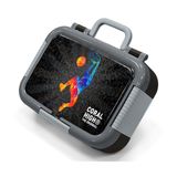 Coral High Gri Turuncu Basketbol Desenli Erkek Çocuk Paslanmaz Çelik Beslenme/Yemek Kabı - 39177