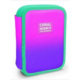 Coral High İki Karlı Organizer Kalemlik - Pembe Mor Gradyan, Kız Çocuk, Pembe Mor Gradyan