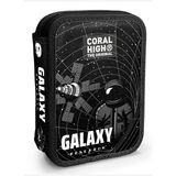 Coral High İki Katlı Düzenleyici Kalem Kutusu - Siyah Galaxy, Erkek Çocuk, Siyah Galaxy