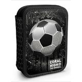 Coral High İki Katlı Kalem Kutusu - Siyah Beyaz Futbol Baskılı Erkek Siyah Beyaz Futbol Baskılı