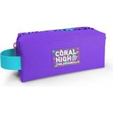 Coral High Ilköğretim Okul Mor Leopar Desenli Kalem Çantası, Kalemlik - Standart