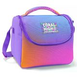 Coral High İlkokul Kız Çocuk Okul Beslenme Çantası, Turuncu Mor Renk Geçişli, Termoslu (Isı Yalıtımlı)