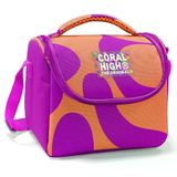 Coral High İlkokul Kız Çocuk Okul Beslenme Çantası, Turuncu Mor Renkli Çizgili, Termoslu (Isı Yalıtımlı)