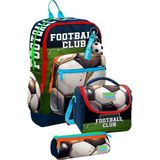 Coral High Ilkokul Üçlü Okul Başlangıç Çanta Seti - Lacivert Yeşil Futbol, Erkek Çocuk - Yeşil - Lacivert