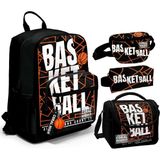 Coral High Ilkokul/ortaokul Çanta Seti ve Bel Çantası- Siyah Basketbol - Erkek Çocuk - Beyaz - Siyah