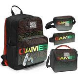 Coral High Ilkokul/ortaokul Çanta Seti ve Bel Çantası- Siyah Gri Gamer - Erkek Çocuk - Gri - Siyah