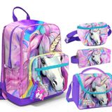 Coral High İlkokul/ortaokul Çanta Seti Ve Bel Çantası- Unicorn - Kız Çocuk