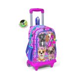 Coral High Işıklı Tekerlekli Pembe Köpek Çekçek Okul Çantası - Kız Çocuk