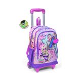 Coral High Işıklı Tekerlekli Pembe Mor Fashion Girl Çekçek Okul Çantası - Kız Çocuk