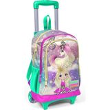 Coral High Işıklı Tekerlekli Unicorn ve Kız Çekçek Okul ve Seyahat Çantası Kız Çocuk Su Yeşili Pembe - Su Yeşili Unicorn