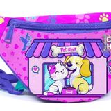 Coral High Kedi Köpek Baskılı Kız Çocuk Bel Çantası
