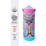 Coral High Kelebek Desenli Çelik Termos Matara 650 ml 38306