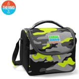 Coral High Kids 5 Litre Kapasiteye Sahip Siyah Gri Kamuflaj Desenli Thermo Beslenme Çantası 11816