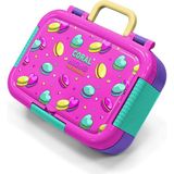 Coral High Kids Açık Pembe Su Yeşili Makaron Desenli Paslanmaz Çelik Beslenme Kabı 39216 - 1 Adet