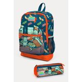 Coral High Kids Civit Neon Turuncu Kaykay Desenli 2'li Okul Çanta Seti GOSET0223723 - Pembe - Renkli