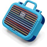 Coral High Kids Çok Renkli Çizgi Desenli Paslanmaz Çelik Beslenme Kabı 39131 - 1 Adet - 1BW-Beyaz