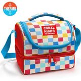 Coral High Kids Çok Renkli Dama Desenli Thermo Iki Katlı Beslenme Çantası 37205 - 1 Adet - 18S-Siyah
