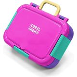 Coral High Kids Çok Renkli Desenli Paslanmaz Çelik Beslenme Kabı 39349 - 1 Adet - Pembe - Açık Gri