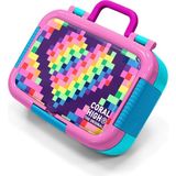 Coral High Kids Çok Renkli Piksel Kalp Desenli Paslanmaz Çelik Beslenme Kabı 39108 - 1 Adet - Pembe - Mor