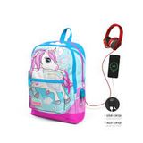 Coral High Kids Dört Bölmeli Neon Pembe Desenli İlkokul Sırt Çantası