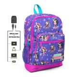 Coral High Kids Dort Gozlu Kiz Cocuk Ilkokul Cantasi - Bisikletle Gezinti - Usb+Aux Soketli