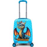 Coral High Kids Dragon Desenli Çocuk Valizi 16697 - Lacivert