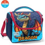Coral High Kids Dragon Desenli Thermo Beslenme Çantası 37113 - 1 Adet - Mavi