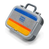 Coral High Kids Gri Sarı Çizgi Desenli Paslanmaz Çelik Beslenme Kabı 39121
