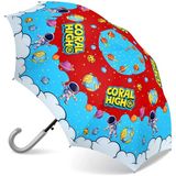 Coral High Kids Kırmızı Mavi Astronot Uzay Desenli Çocuk Şemsiyesi 36113