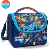 Coral High Kids Lacivert Game Desenli Thermo Beslenme Çantası 1 Adet 5 Litre Kapasite 37151 - 18S-Siyah