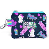 Coral High Kids Lacivert Pembe Kedili Paten Desenli Bozuk Para Çantası 21917 - Mavi - Lacivert
