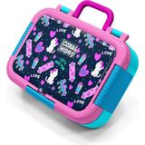 Coral High Kids Lacivert Pembe Kedili Paten Desenli Paslanmaz Çelik Beslenme Kabı 39311 - 1 Adet