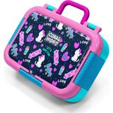 Coral High Kids Lacivert Pembe Kedili Paten Desenli Paslanmaz Çelik Beslenme Kabı 39311