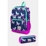 Coral High Kids Lacivert Pembe Unicorn Desenli 2'li Okul Çanta Seti SET0223467