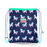 Coral High Kids Lacivert Pembe Unicorn Desenli Ipli Büzgülü Sırt Çantası 22456 Okul Çantası