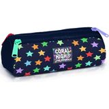 Coral High Kids Lacivert Renkli Yıldız Desenli Üç Bölmeli Kalem Çantası 31009 - 1 Adet - Lacivert - Beyaz