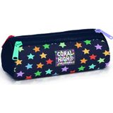 Coral High Kids Lacivert Renkli Yıldız Desenli Üç Bölmeli Kalem Çantası 31009