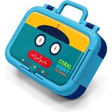 Coral High Kids Lacivert Robot Desenli Paslanmaz Çelik Beslenme Kabı 39223 - 1 Adet - 410-Lacivert