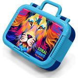 Coral High Kids Lacivert Saks Aslan Desenli Paslanmaz Çelik Beslenme Kabı 39251