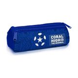 Coral High Kids Lacivert Saks Futbol Desenli Üç Bölmeli Kalem Çantası 11197 Saks Mavi